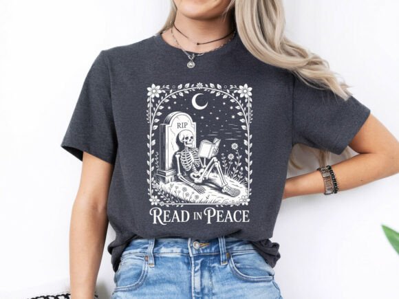 Download Read in Peace Funny Book T-shirt SVG - Book Collection