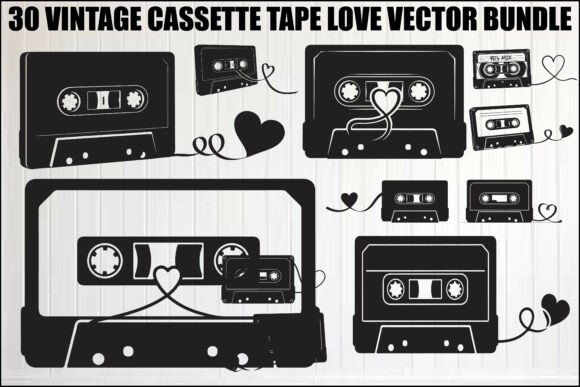 Download Vintage Cassette Tape Love Bundle - Cassette tape Collection