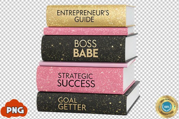 Download Girl Boss Books Stack, Boss Babe PNG - Book Collection