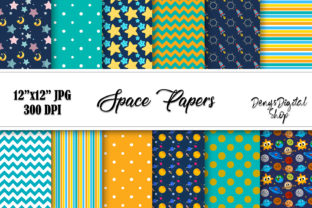 Download Space Digital Scrapbook Papers, Downlaod - Book Collection