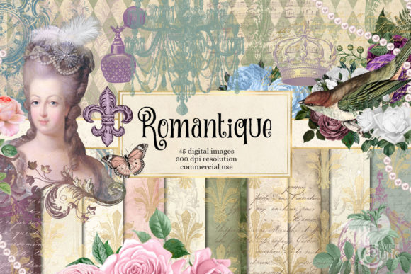 Download Romantique Digital Scrapbook Kit - Book Collection