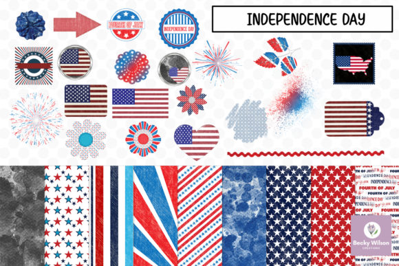Download Independence Day Digital Scrapbook Kit - Book Collection