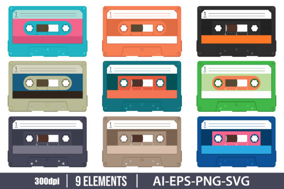Download Audio Cassette Tape Clipart Vector - Cassette tape Collection