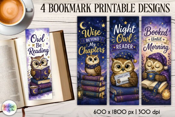 Download Owl Reader Printable Bookmarks - Book Collection