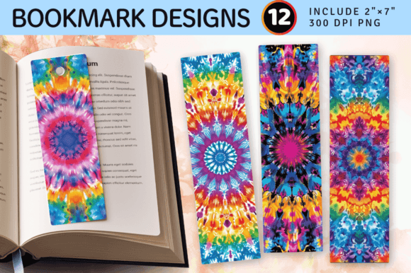 Download Tie Dye Kaleidoscope Vibrant PNG Bookmar - Book Collection