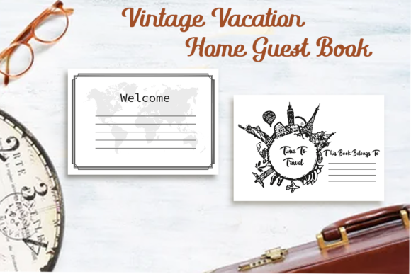 Download Vintage Vacation Home Guest Book - Book Collection
